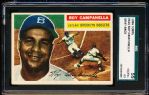 1956 Topps Baseball- #101 Roy Campanella, Brooklyn- SGC 55 (Vg-Ex+ 4.5)- gray back.