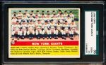 1956 Topps Baseball- #226 New York Giants- SGC 35 (Good+ 2.5)