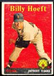 1958 Topps Bb- #13 Billy Hoeft, Tigers-Yellow Team Variation 