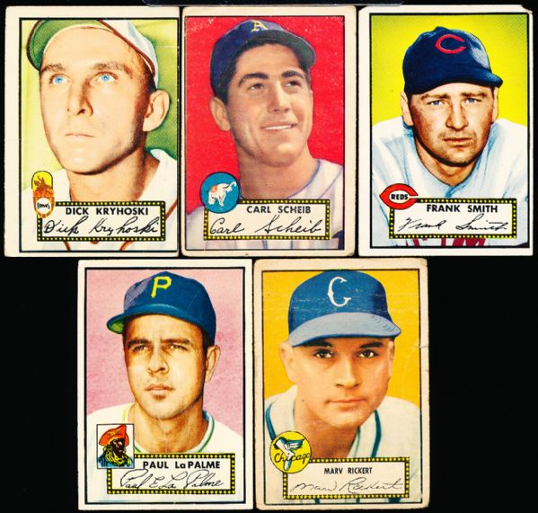 1952 Topps Bb- 5 Diff.