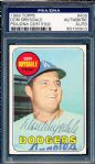 1969 Topps Bsbl. #400 Don Drysdale, Dodgers- Autographed- PSA/DNA Slabbed/ Certified