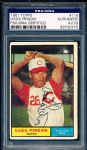 1961 Topps Bsbl. #110 Vada Pinson, Reds- Autographed- PSA/DNA Certified/ Slabbed