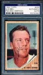1962 Topps Bsbl. #408 Gus Bell, Mets- Autographed- PSA/DNA Certified/ Slabbed