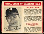 1950-52 Royal Desserts- #2 Pee Wee Reese, Dodgers