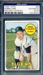 1969 Topps Bsbl. #80 Norm Cash, Tigers- Autographed- PSA/DNA Certified/ Slabbed