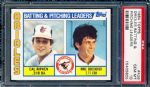 1984 Topps Bb- #426 Orioles Leaders- Boddicker/ Cal Ripken Jr.- PSA GEM MINT 10 