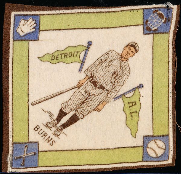 1914 B18 Blanket- Tioga George Burns, Detroit AL- White Infield Version