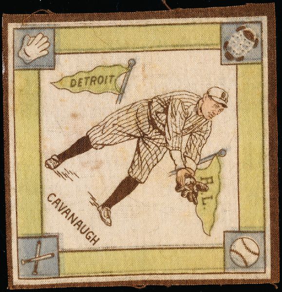 1914 B18 Blanket- Marty Cavanaugh, Detroit AL- White Infield Version