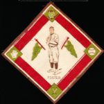 1914 B18 Baseball Blanket- Eddie Foster, Wash A.L.- Green Pennants Version