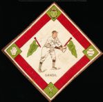 1914 B18 Baseball Blanket- Chick Gandil, Wash. A.L.- Black Sox Ringleader! Green pennants version