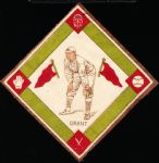 1914 B18 Baseball Blanket- Eddie Grant, New York NL- Green Base Paths