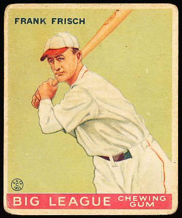 1933 Goudey Baseball- #49 Frankie Frisch, Cardinals