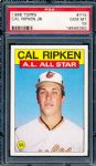1986 Topps Baseball- #715 Cal Ripken Jr. All Star- PSA Gem Mint 10