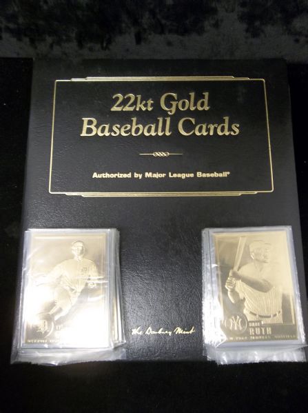Danbury Mint 22kt Gold Baseball Cards (19 Diff.) & Special Collector’s Album