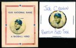 1938 Our National Game Pin- Joe Cronin, Boston Red Sox- 2 Pins