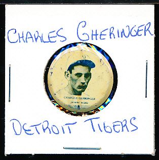1938 Our National Game Pin-Charles Gehringer, Tigers