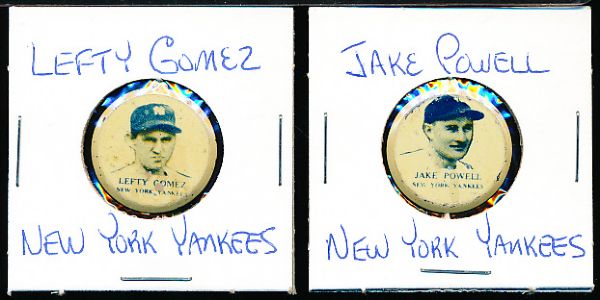 1938 Our National Game Pins- 5 Diff. New York Yankees