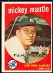 1959 Topps Bb- #10 Mickey Mantle, Yankees