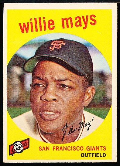 1959 Topps Bb- #50 Willie Mays, Giants