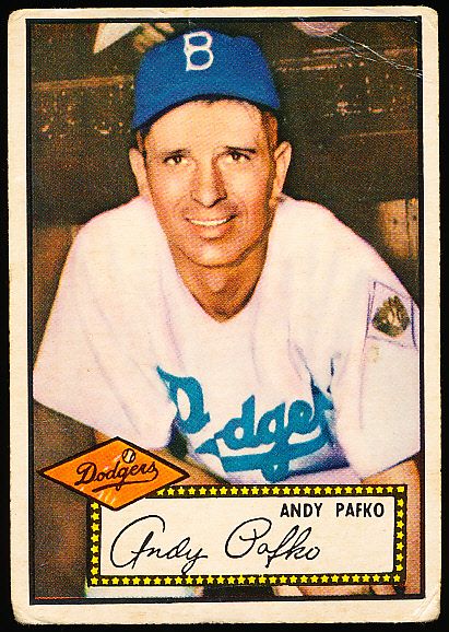 1952 Topps Baseball- #1 Andy Pafko, Dodgers