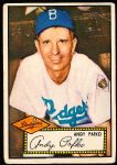 1952 Topps Baseball- #1 Andy Pafko, Dodgers