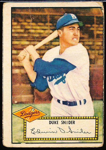 1952 Topps Baseball- #37 Duke Snider, Dodgers