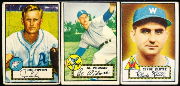 1952 Topps Baseball- 3 Diff.
