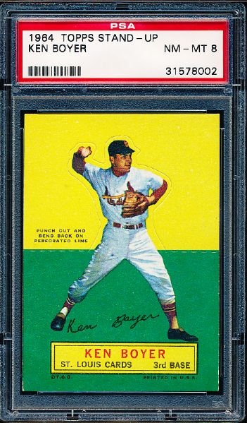 1964 Topps Baseball Stand-Up - Ken Boyer- PSA Nm-Mt 8