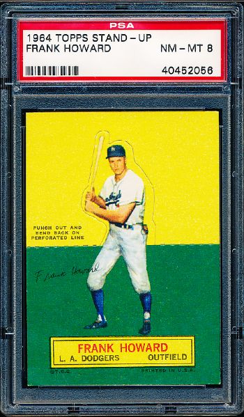 1964 Topps Baseball Stand-Up - Frank Howard, Dodgers- PSA Nm-Mt 8 – SP! 