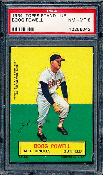 1964 Topps Baseball Stand-Up - Boog Powell, Orioles- PSA Nm-Mt 8