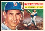 1956 Topps Baseball- #5 Ted Williams, Red Sox – white back.