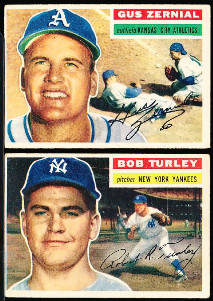 1956 Topps Baseball- 7 Diff.- All gray backs.