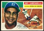 1956 Topps Baseball- #101 Roy Campanella, Dodgers- gray back