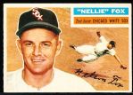 1956 Topps Baseball- #118 Nellie Fox, White Sox- gray back.