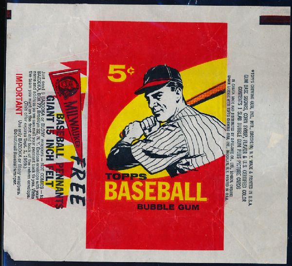 1959 Topps Baseball- 5 Cent Wrapper