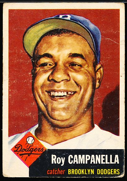 1953 Topps Baseball- #27 Roy Campanella, Dodgers