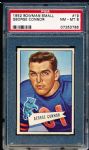 1952 Bowman Football Small- #19 George Connor, Bears- PSA Nm-Mt 8