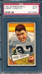 1952 Bowman Small Football- #108 Hubert Johnson, (Iowa/Washington Redskins) - PSA NM 7 