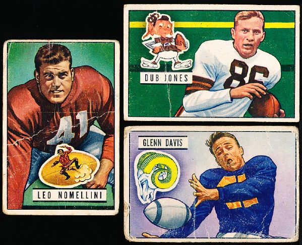 1951 Bowman Fb- 3 Cards