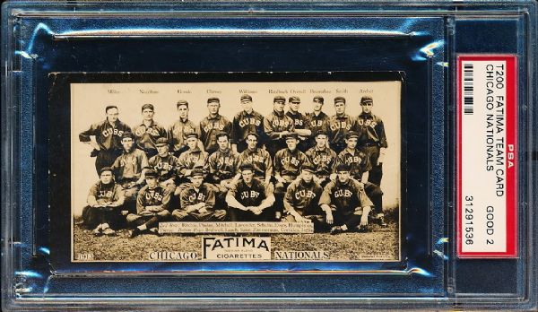 1913 T200 Fatima Team Card- Chicago Nationals- PSA Good 2 