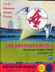 1961 Los Angeles Angels Scorecard vs. New York Yankees