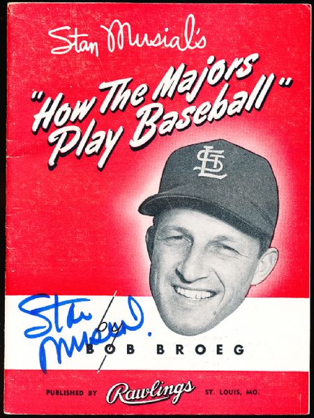 1952 Rawlings Stan Musial’s How the Majors Play Baseball- Autographed by Musial- SGC Certified