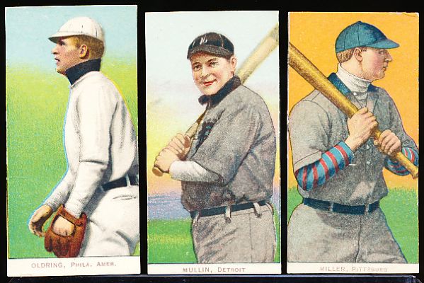 1909-11 T206 Baseball- 3 Diff.