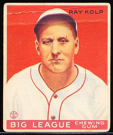 1933 Goudey Bb- #150 Ray Kolp, Reds