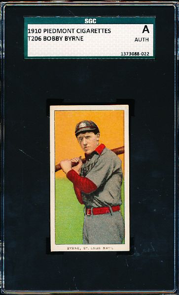 1909-11 T206 Bb- Bobby Byrne, St.Louis Natl- SGC A (Auth)