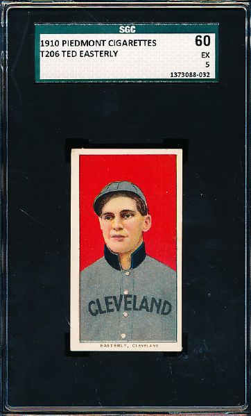 1909-11 T206 Bb- Ted Easterly, Cleveland- SGC 60 (Ex 5)