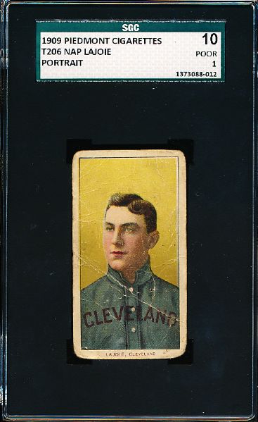 1909-11 T206 Bb- Nap Lajoie, Cleveland- Portrait- SGC 10 (Poor 1)
