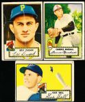 1952 Topps Bb- 3 Diff.