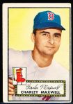1952 Topps Bb- #180 Charlie Maxwell, Red Sox- Rookie!