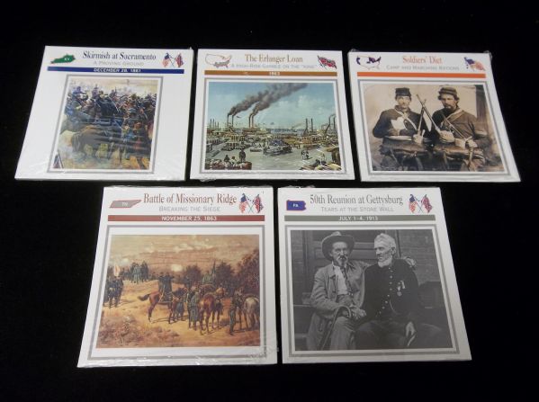 1993-95 Atlas Editions American Civil War Subscription Cards- Series #21 to 25- (100 Diff. Cards)